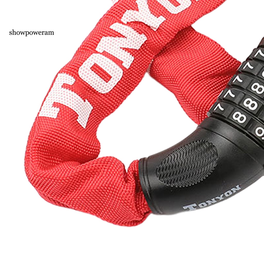 Khóa Xích Xe Đạp Kết Cấu Dày Dặn Chống Ăn Mòn Thiết Kế Năm Chữ Số Tiện Dụng