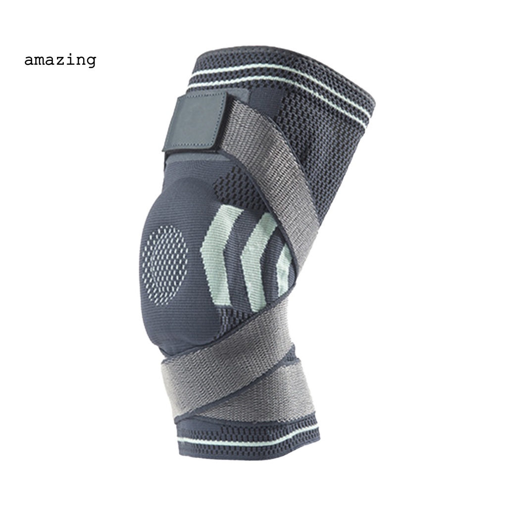 1 Băng Quấn Bảo Vệ Đầu Gối Bằng Vải Dệt Kim Co Giãn Thoáng Khí Hỗ Trợ Chơi Thể Thao