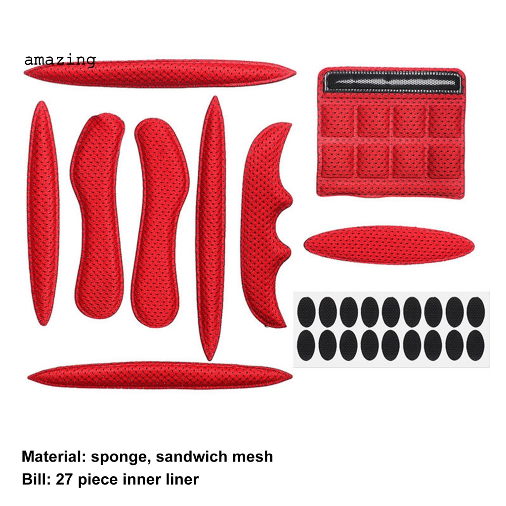 Set 27 Tấm Lưới Lót Mũ Bảo Hiểm Chống Va Chạm Thông Dụng Cho Xe Máy