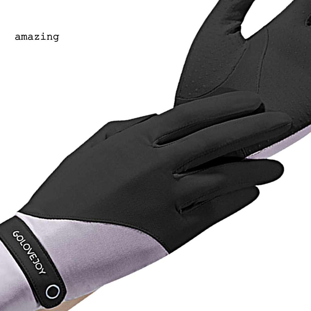 1 Đôi Găng Tay Chạy Xe Đạp Chống Nắng Màu Trơn Dành Cho Nữ