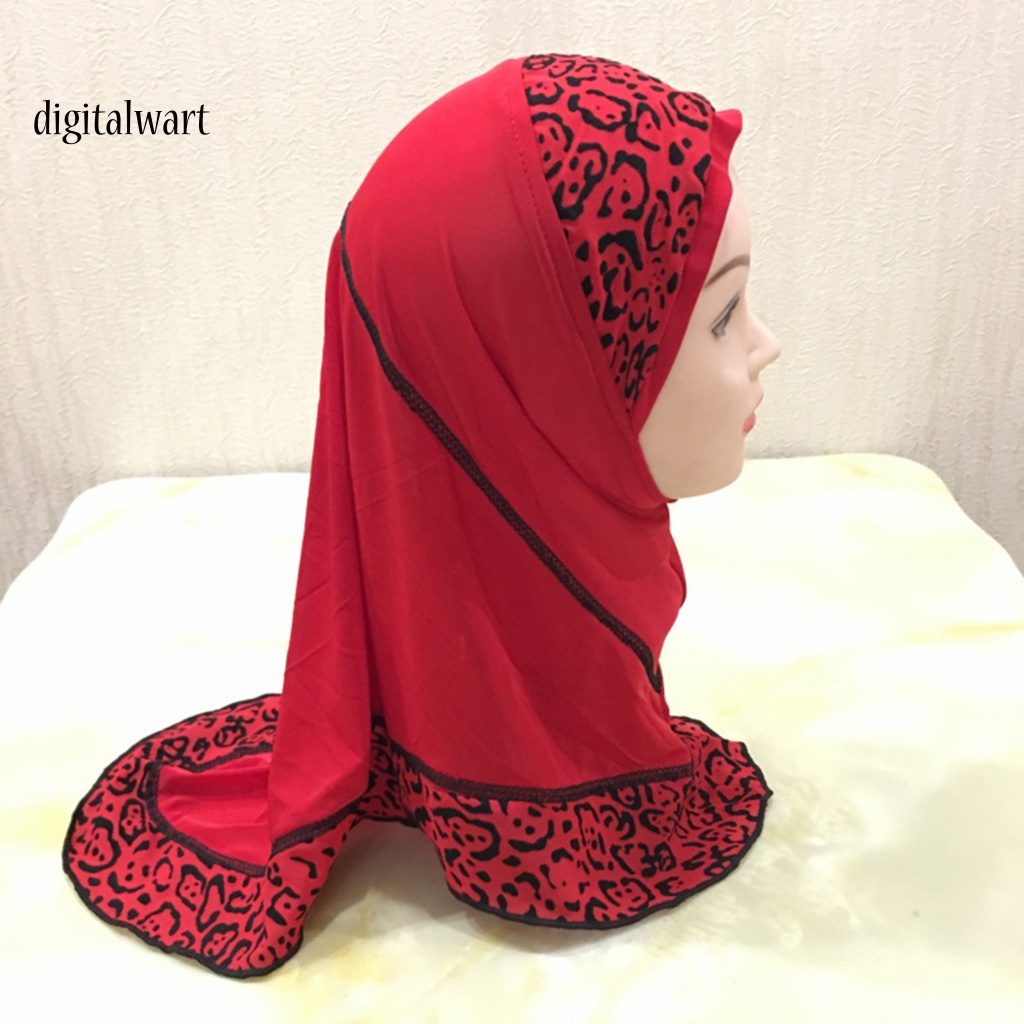 Kỹ Thuật Số| Khăn Trùm Đầu Không Dễ Biến Dạng In Họa Tiết Da Báo Dùng Hàng Ngày Cho Trẻ Em