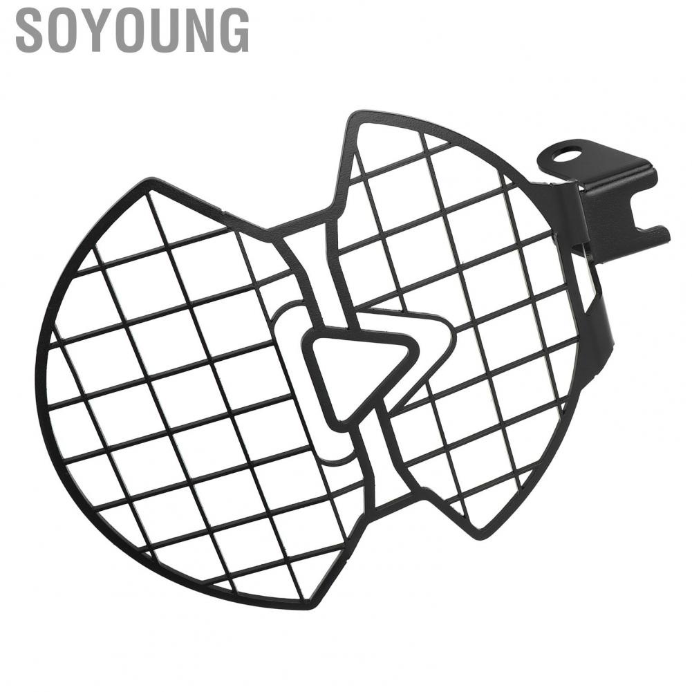 Soyoung Motorcycle Headlight Grille  Easy Installation Impact Resistant Front Headlamp Protector  for Motorbike