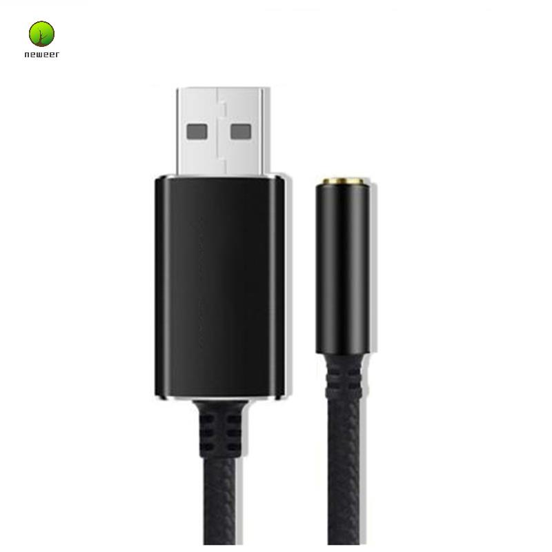 Đầu Chuyển Đổi Âm Thanh USB Sang 3.5mm 2 Trong 1 3.5mm Chuyên Dụng Cho PC / Laptop / Micro / Loa Ngoài Thẻ