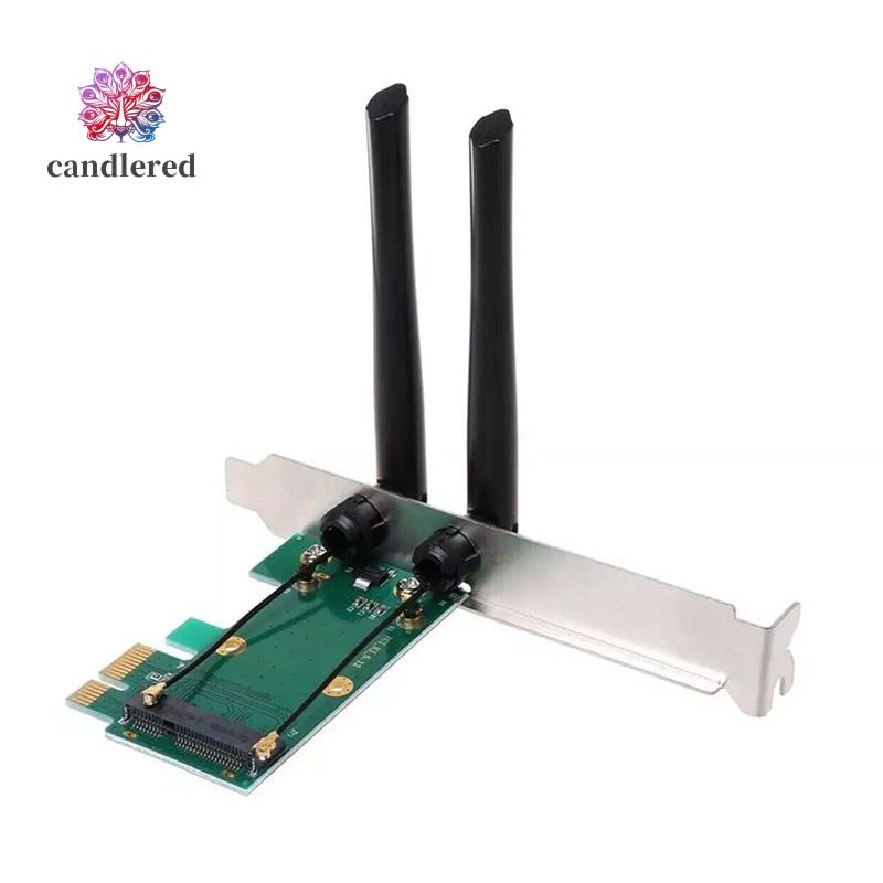 Card WiFi PCI-E Express + 2 Ăng-Ten Mở RộNg Cho PC