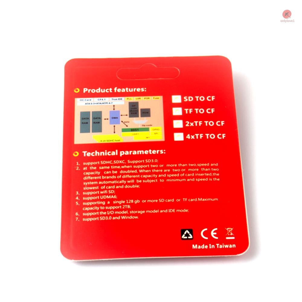 Vỏ Chuyển Đổi Thẻ Nhớ Micro SD Sang CF Tốc Độ Cao 2TB