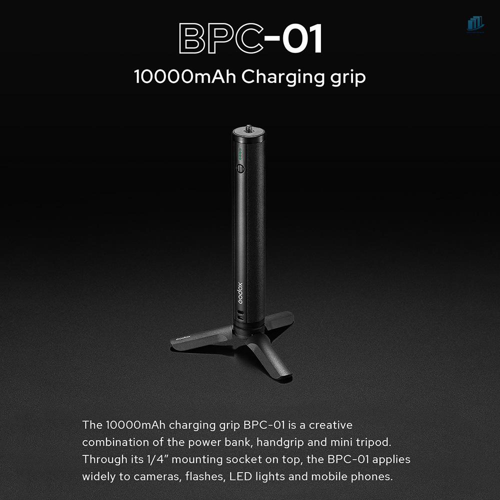 Sạc Dự Phòng Godox BPC-01 10000mAh Cổng USB Loại C Cho Đèn Flash Máy Ảnh