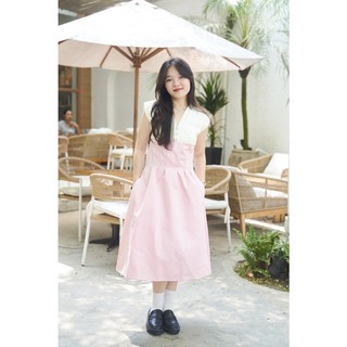Váy công chúa tay cụt form dài dáng xoè