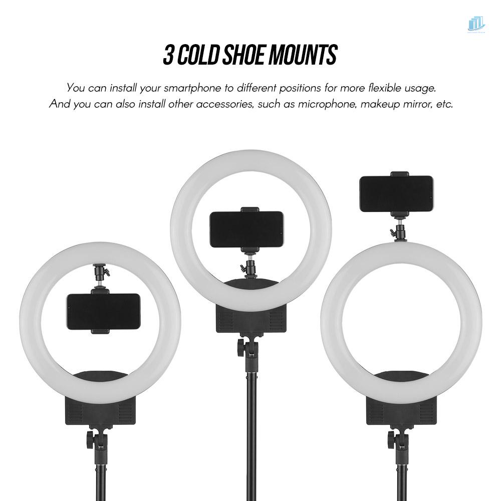 Vòng Đèn LED 12 Inch 30W Màn Hình LCD 3200K-5600K Điều Chỉnh Được Nhiệt Độ Kèm Giá Đỡ 1.8M Cho Studio Chụp Ảnh