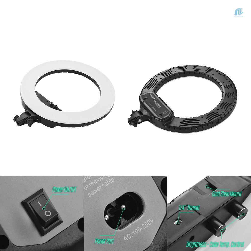 ANDOER Vòng Đèn LED Trợ Sáng Chụp Ảnh 18inch 80W 3200K-5800K Bi Có Thể Điều Chỉnh Độ Sáng Tiện Dụng