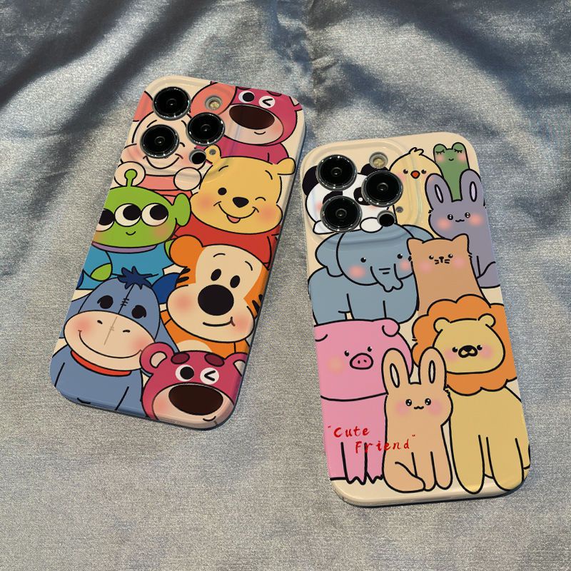 Ốp Điện Thoại Thời Trang Cho Iphone 12 / 14 Xr / 12 plus781113Xs Ốp Điện Thoại Hình Gấu Pooh Xinh Xắn Cho Iphone Xs / promax