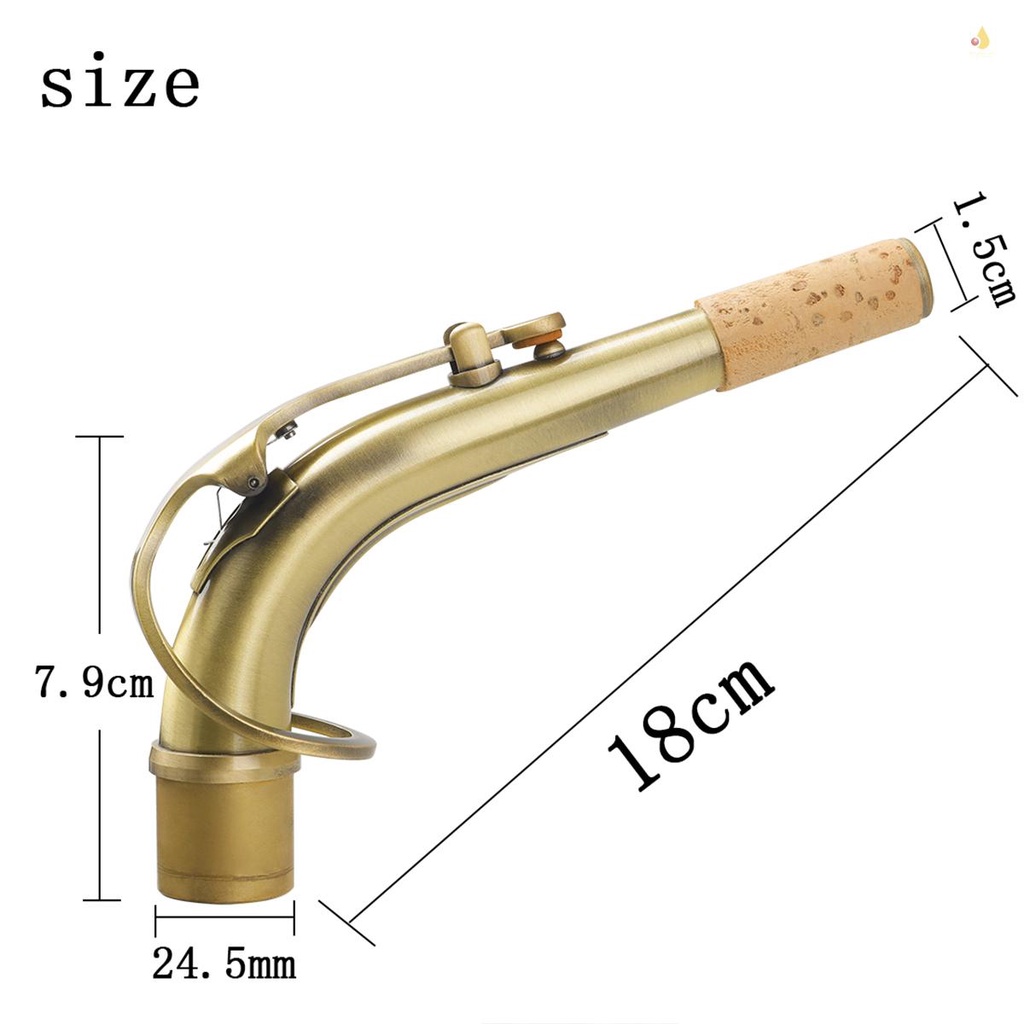 Kèn Saxophone B65 Alto Bằng Đồng Thau Cổ Bẻ Cong E-Belat Alto Sax Vòi Phun 24.5mm Cách Nhiệt Thay Thế Chuyên Nghiệp