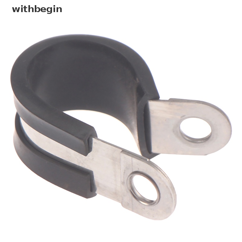 Bộ 2 Kẹp Ống Cao Su Bằng Thép Không Gỉ 304 Chất Lượng Cao Phụ Kiện Trang Trí Xinh Xắn Dành Cho Xe Hơi