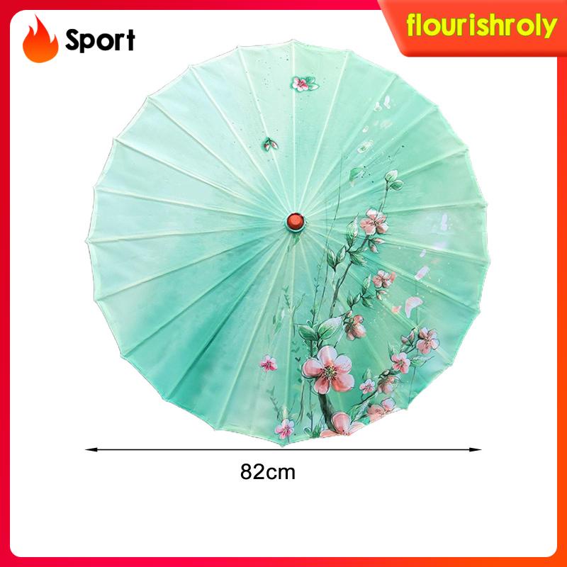 Dù Vải Lụa Thủ Công Chống Mưa Phong Cách Trung Hoa Cho Nữ