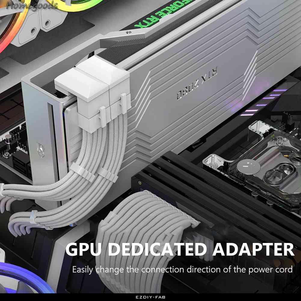 Đầu Nối Thẻ Đồ Họa 8 Pin Female Sang Male 8 Pin 180 Độ 2023-New ATX