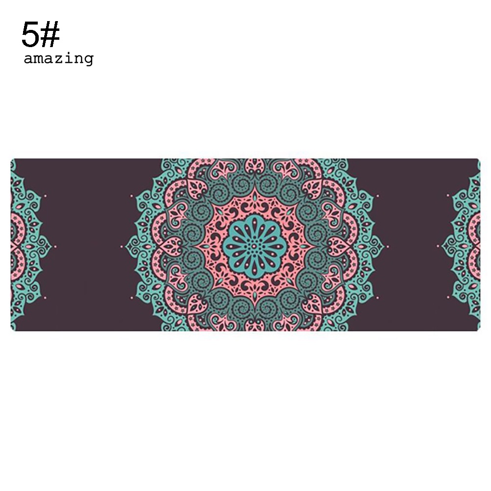 Thảm Tập Yoga Chống Trượt In Họa Tiết Hoa &amp; Hươu Thời Trang