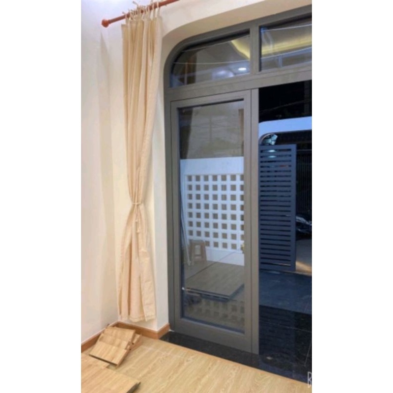 Rèm Màn Canvas Buộc Cột Dây Phong Cách Vintage vải thưa