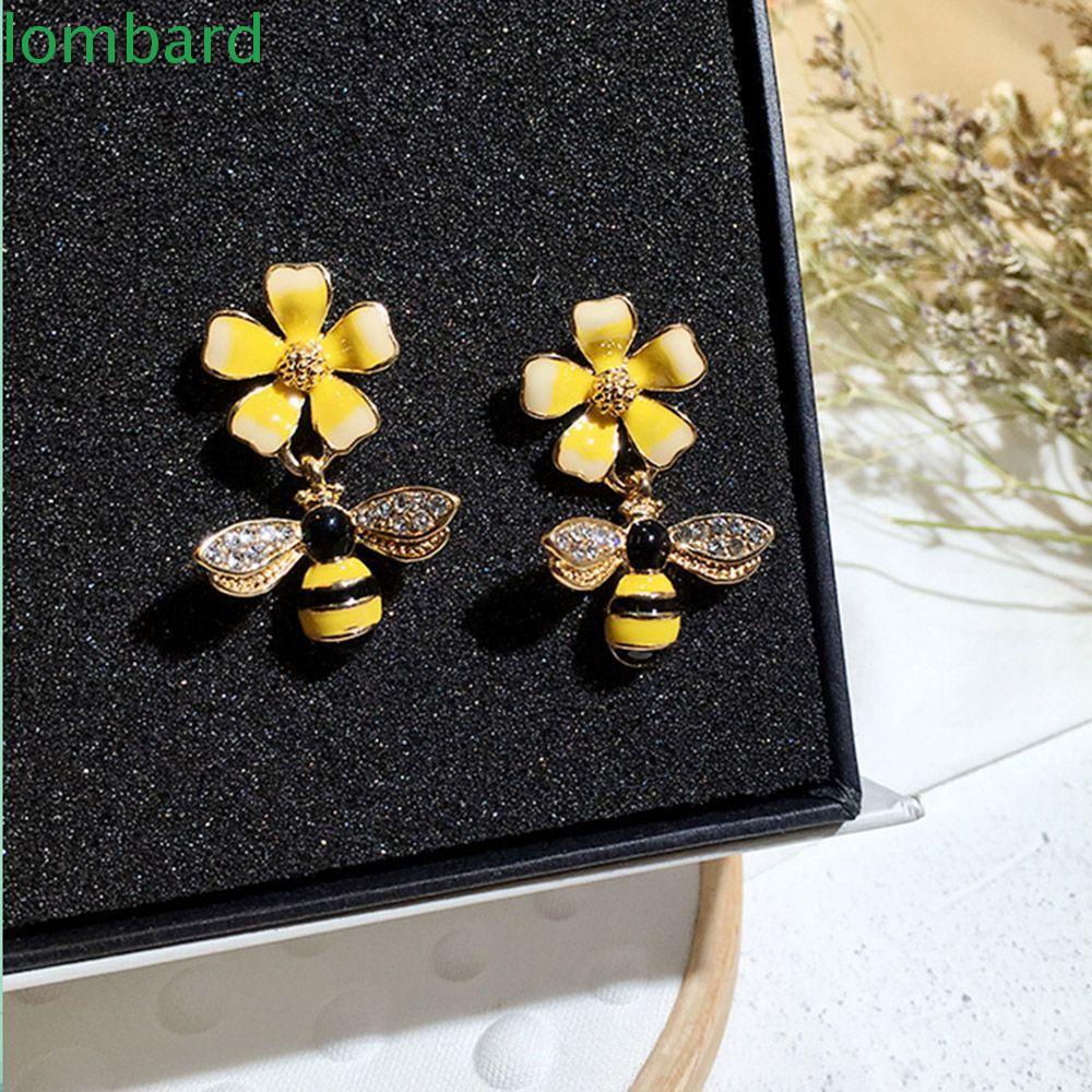 Khuyên Tai Lủng Lẳng Mặt Tráng Men Dễ Thương Thời Trang Cho Bạn Gái