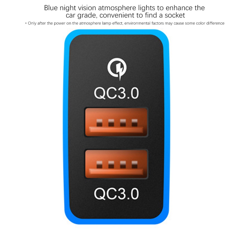 Bộ Sạc Nhanh USB 3.0 12-24V Có Đèn LED Chuyên Dụng Cho Xe Hơi Toyota