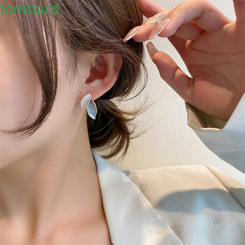 Bông Tai Hình Lá Hợp Kim Sáng Tạo Thời Trang Hàn Quốc Cho Nữ