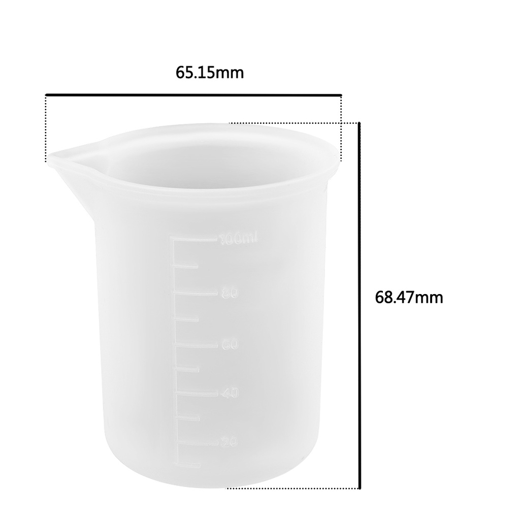 100/250ml Silicone đo Cup rõ ràng với quy mô lớp thực phẩm tách Cup DIY Epoxy Trang sức Making Tool