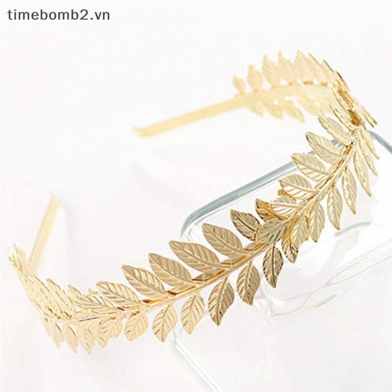 Băng Đô Cài Tóc Hình Cành Lá / Vương Miện Xinh Xắn Cho Nữ