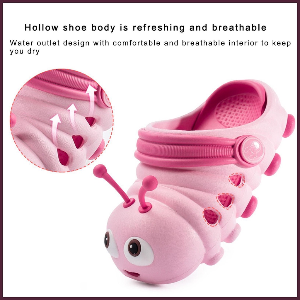 Dép đi biển Mùa Hè Chất Lượng Cao In Họa Tiết Sâu Bướm Hoạt Hình Dễ Thương Chất Lượng Cao Cho Trẻ Em 202