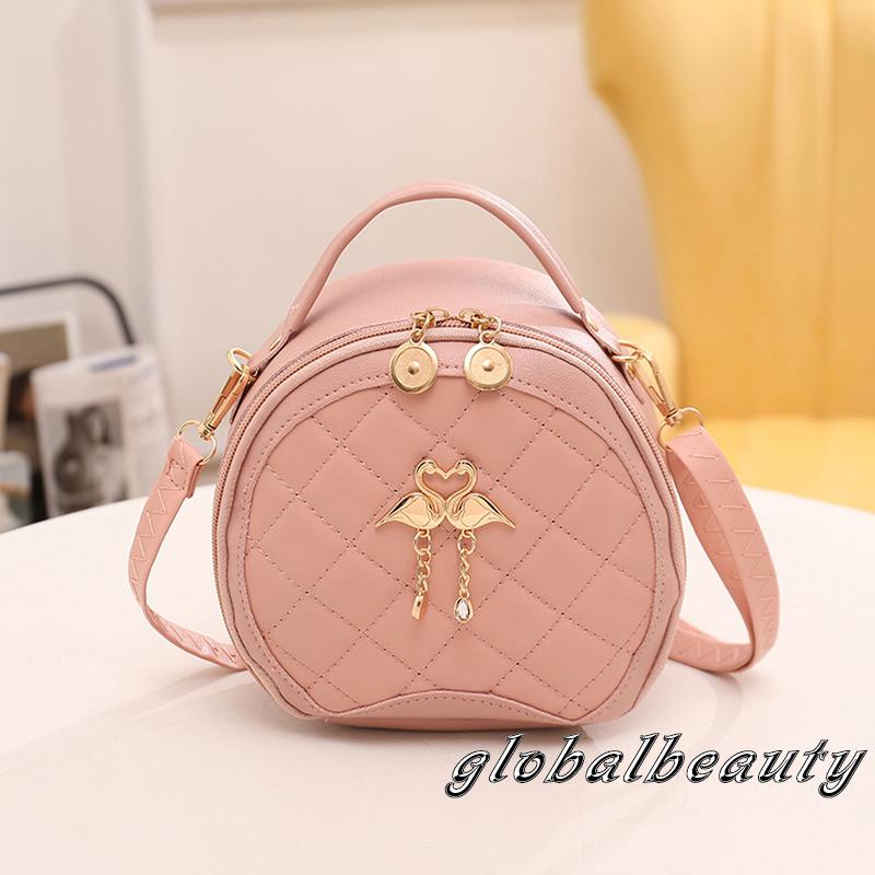 Túi Đeo Chéo Da PU Họa Tiết Kẻ Sọc Sức Chứa Lớn Có Khóa Kéo Dành Cho Nữ