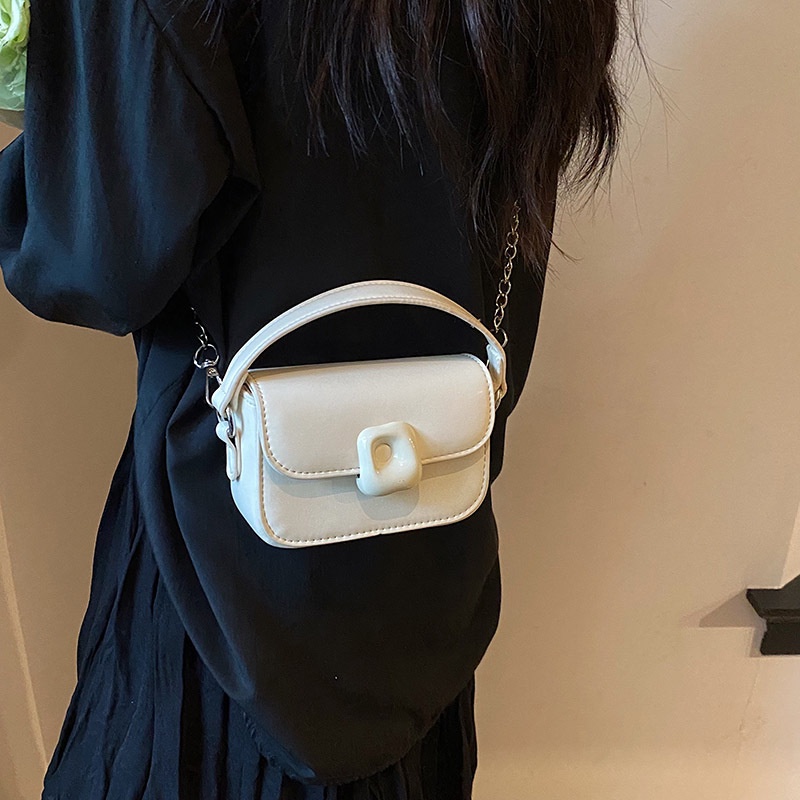 Túi Xách Đeo Vai Hình Vuông Cỡ Nhỏ Chất Liệu Denim Thiết Kế Mới Dễ Phối