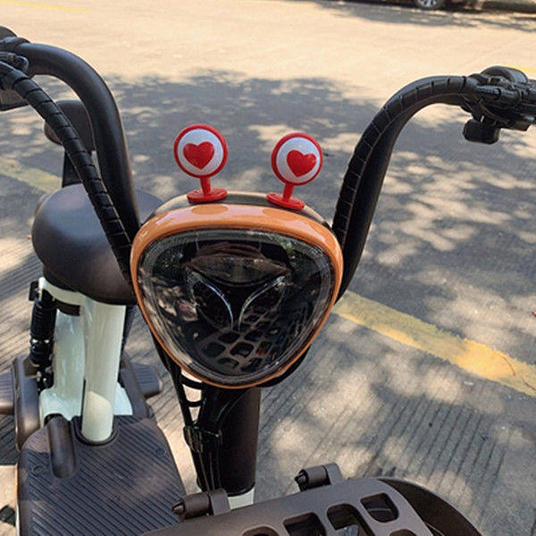 Electric Car Cute Decorations Battery Car Motorcycle Funny Big Eyes Motorcycle Accessories Car Decoration qH68