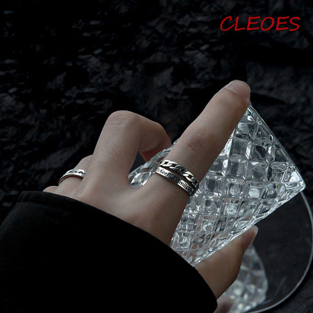 Nhẫn Hở Hình Mặt Cười Bằng Đồng Phong Cách Vintage Sáng Tạo Có Thể Điều Chỉnh Cho Nam