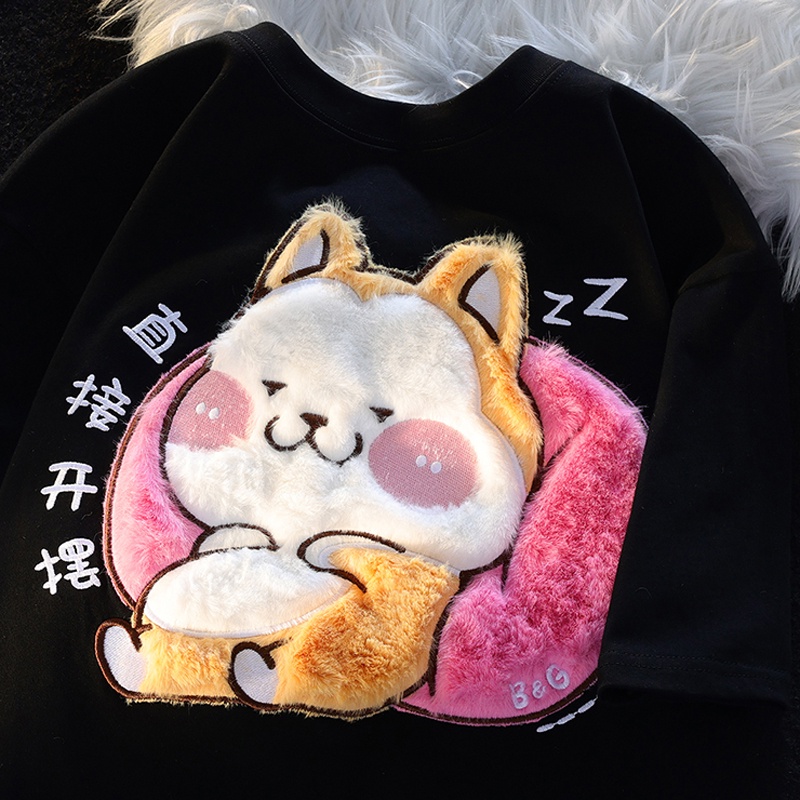 Áo Thun 100% cotton Tay Ngắn Dáng Rộng Vừa Vặn Phong Cách Hàn Quốc Thời Trang Cho Nữ 200g