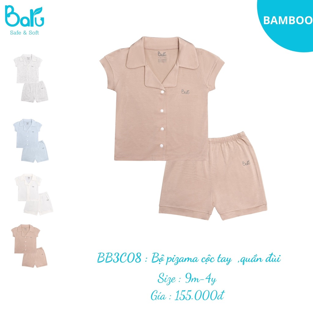 Bộ pyzama cộc hãng Balu cho bé trai bé gái