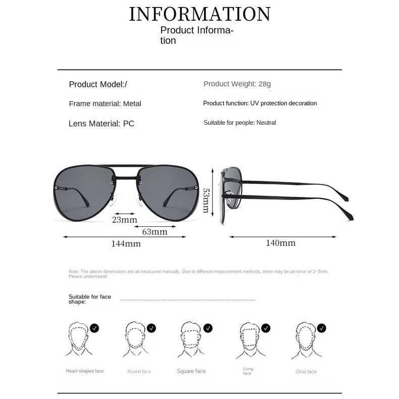 Kính Mát Gọng Kim Loại Mới Cho Cả Nam Và Nữ