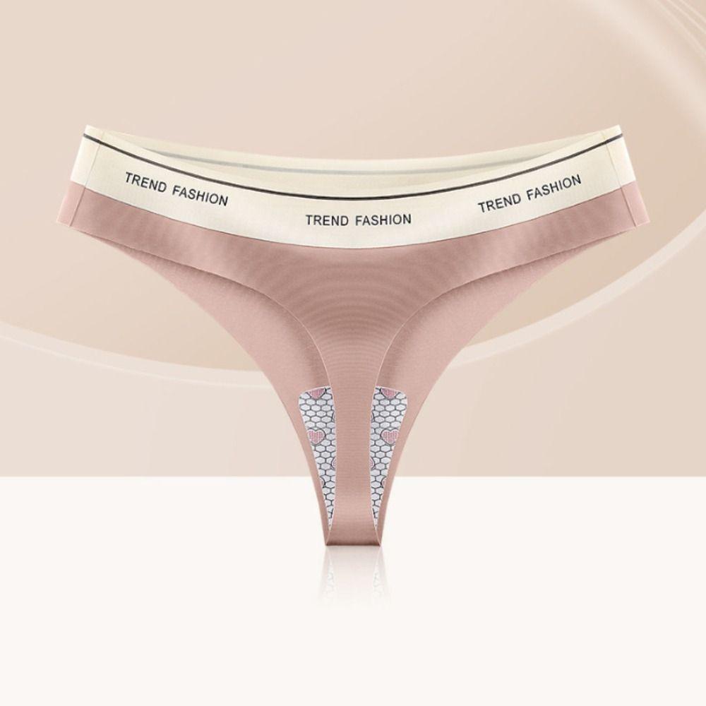 Quần Lót Cotton Lụa Lưng Thấp In Chữ Thời Trang Cho Nữ