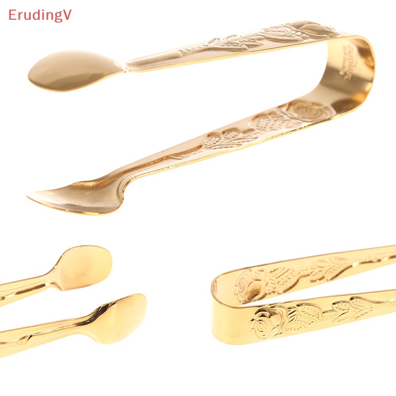 Kẹp Gắp Đường Viên Bằng Thép Không Gỉ Có Tay Cầm Hình Hoa Hồng