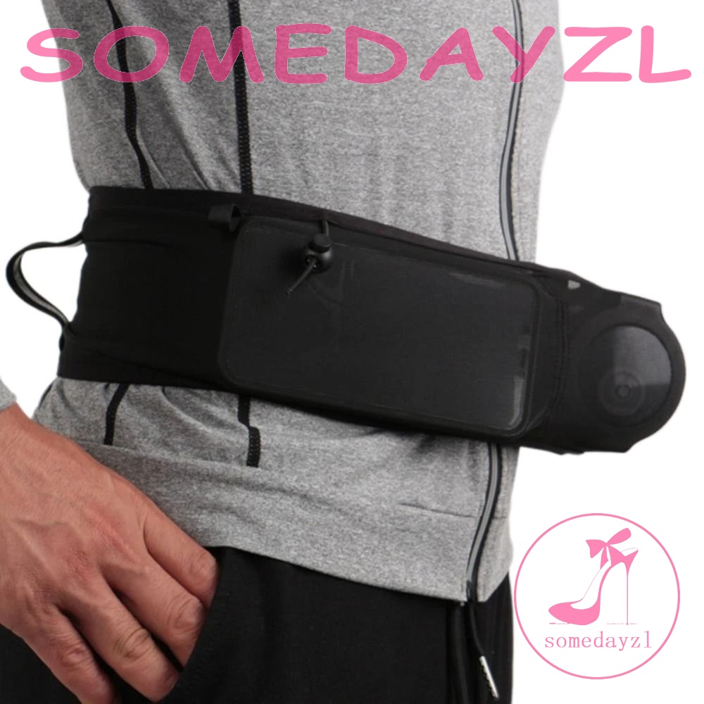 Túi Đeo Hông Màu Đen Sức Chứa Lớn Tiện Dụng Khi Tập Gym / Chạy Bộ