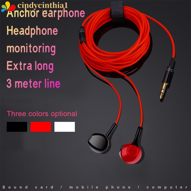 Tai Nghe Nhét Tai Âm Thanh Siêu Trầm Có Dây Dài 3m Cho Điện Thoại Di Động
