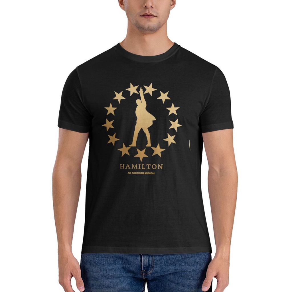 Hamilton Gold Star An Musical Hamilton Graphics Áo thun Cotton in họa tiết