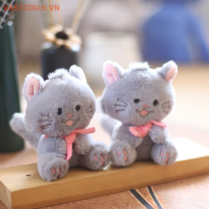 1 Móc Khóa Hình Mèo Nhồi Bông Đáng Yêu 11cm