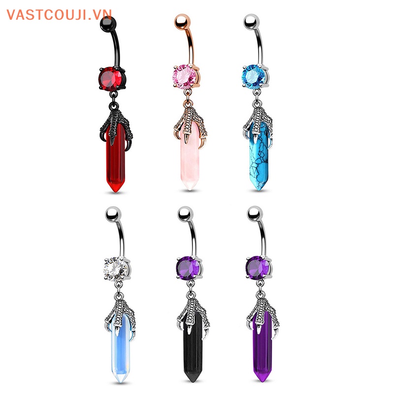 Khuyên Rốn Hình Móng Vuốt Ma Bằng Đá Tự Nhiên Thời Trang Cho Nữ