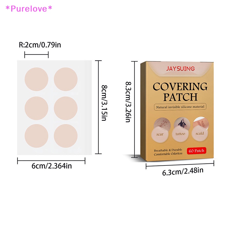 Set 60 Miếng Dán Che Khuyết Điểm Hình Xăm Chống Nước Tiện Dụng Mới