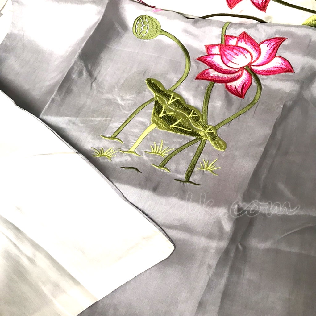 Khăn lụa tơ tằm Palacesilk thêu tay, 100% SILK, phong cách thanh lịch & sang trọng, mềm mượt