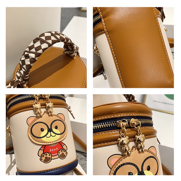 Túi đeo chéo nữ 2023 Gấu mới dễ thương Phim hoạt hình Túi Đeo Vai túi ví nữ