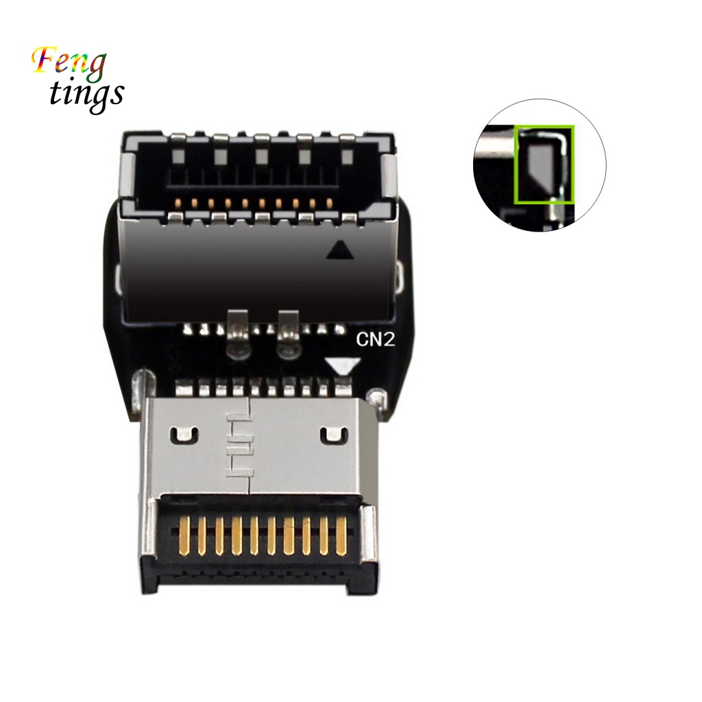 Bộ Chuyển Đổi Phía Trước Chống Nhiễu 90 Độ USB3.1 10G Cho Bo Mạch Chủ Máy Tính