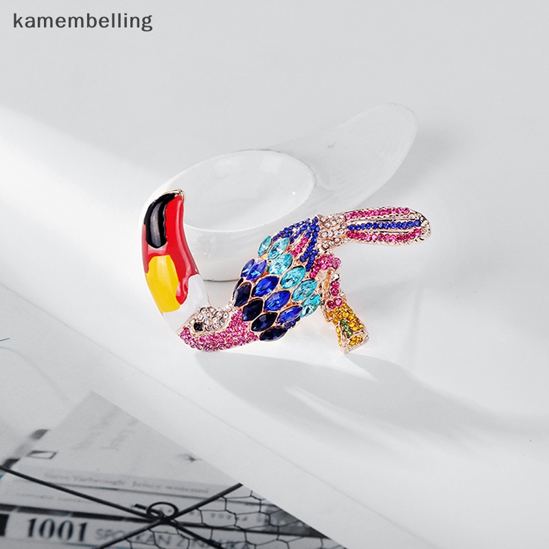 Ghim Cài Áo Hình Vẹt Miệng To Đính Đá Thời Trang Cho Nữ