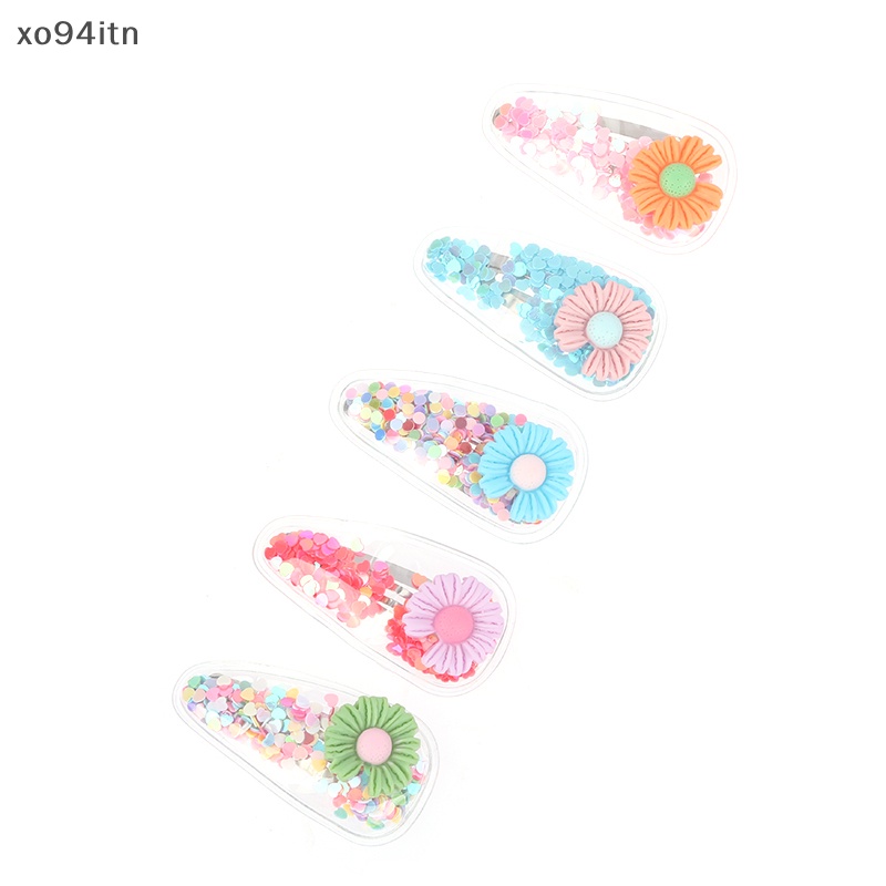 Tn Set 5 Kẹp Tóc Mái Bên Họa Tiết Động Vật Trái Cây Hoạt Hình Kim Tuyến Nước Mưa Cho Trẻ Em n