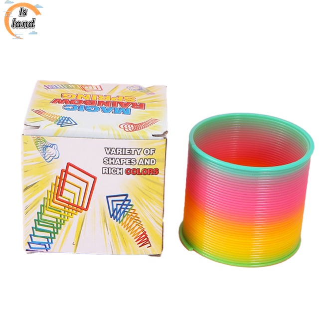 Lò Xo Bằng Nhựa Màu Cầu Vồng Kích Thước 6.5x6 Dùng Làm Đồ Chơi Cho Bé