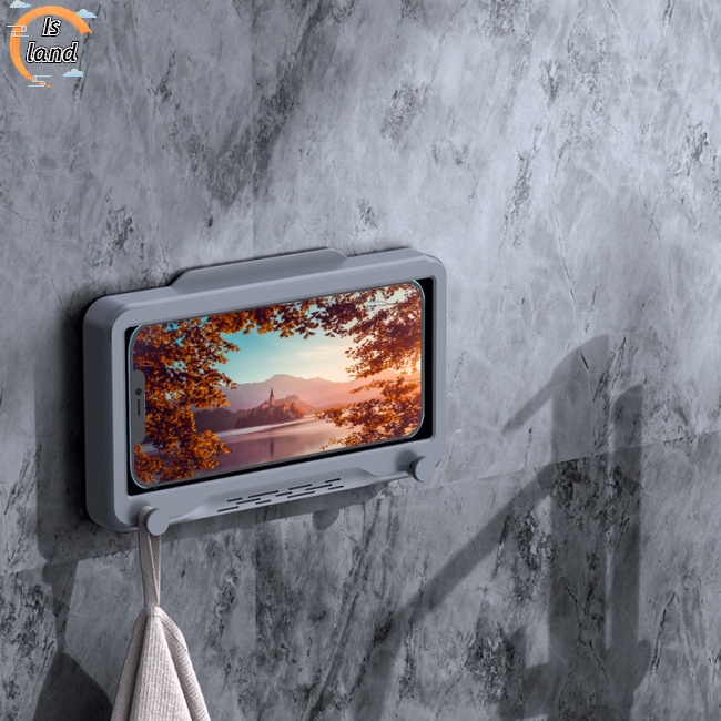 Giá Đỡ Điện Thoại Gắn Tường Chống Thấm Nước Tiện Dụng Cho Phòng Tắm / Nhà Bếp