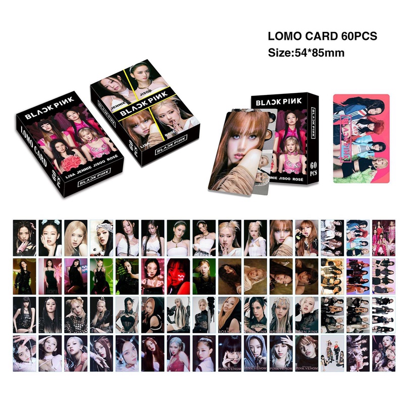 Set 60 Tấm Thẻ Ảnh Lomo Hình Blackpink Jisoo Rose Jennie