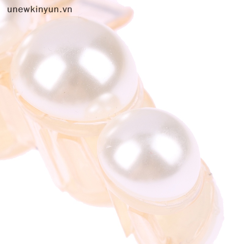 Kẹp Tóc Đính Ngọc Trai Giả Thiết Kế Cỡ Lớn Thời Trang Sang Trọng Cho Nữ